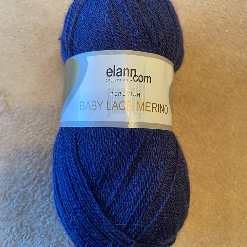 Elann Peruvian Baby Lace Merino Navy Yarn